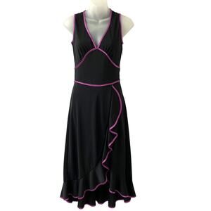 Allen by ABS Vintage Y2K Babydoll Dress Size Petite Black Fairy Whimsigoth